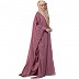 Double layered kaftan abaya with piping at border- Pink Double layered kaftan abaya with piping at border- Pink